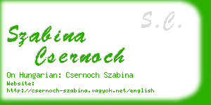 szabina csernoch business card